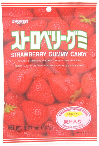 Kasugai Gummy Candy, Strawberry, 3.77 ounce Packages (Pack of 12) logo