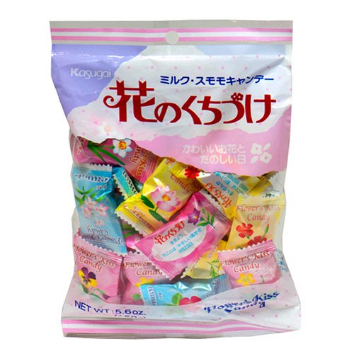 Kasugai Japanese Candy, Hana No Kuchizuke Flower Kiss, 5.1 ounce Bags (Pack of 12) logo