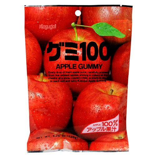 Kasugai Japanese Gummy Candy, Apple Flavor, 4.76 ounce Bags (Pack of 12) logo