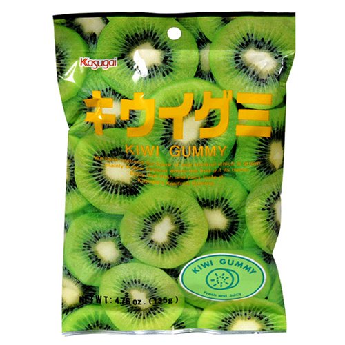 Kasugai Japanese Gummy Candy, Kiwi Flavor, 4.76 ounce Bags (Pack of 12) logo