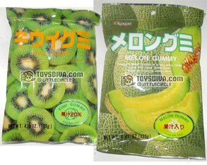 Kasugai Kiwi and Melon Gummy Candies 2 Packs (4.41 Oz / Pack) logo