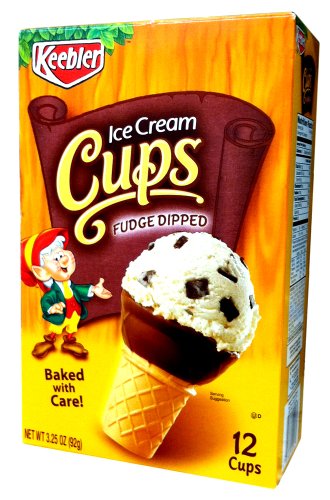 Keebler Ice Cream Cups, Fudge Shoppe Fudge Dipped, 12-count Boxes (Pack of 6) logo