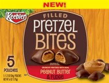 Keebler Pretzel Bites, Peanut Butter & Fudge, 6-oz Boxes (Pack of 3) logo