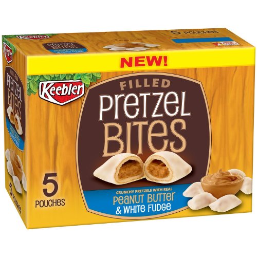 Keebler Pretzel Bites, Peanut Butter & White Fudge, 6-oz Boxes (Pack of...