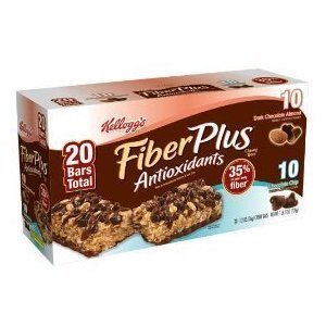 Kellogg’s Fiberplus Bars, Chocolate Chip 10, Dark Chocolate Almond 10, 20 Bars Total logo