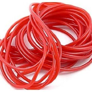 Kenny’s Strawberry Laces Five 5.5 Oz. Sealed Bags Red Licorice Laces logo