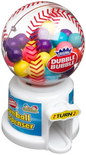 Kidsmania Dubble Bubble Assorted Hot Sports Gum Ball Dispenser, 1.4 ounce Candy-filled Dispensers (Pack of 12) logo