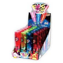 Kidsmania Flash Mini Pop Candy, 0.63 Ounce — 24 Cartons. logo