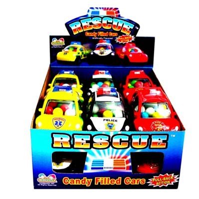 Kidsmania Rescue Candy Filled Cars Police, Fire, Paramedic 12 Pack logo