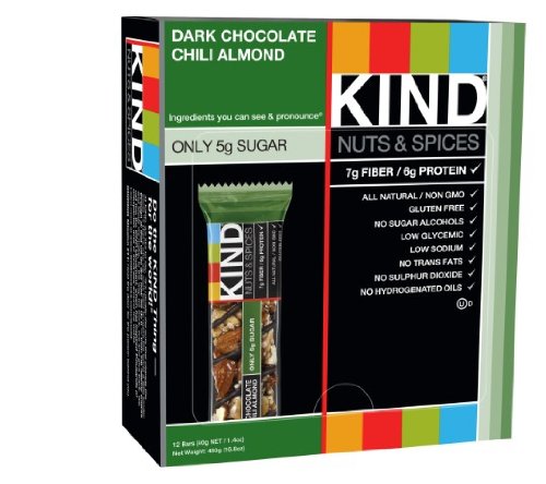 Kind Nuts & Spices, Dark Chocolate Chili Almond, 12 Count Bars, 16.8oz logo