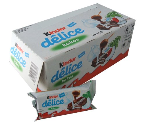 Kinder Delice Kokos With Coconut and Milk 42 Gram Bars (Pack of 20) • The  Candy Database