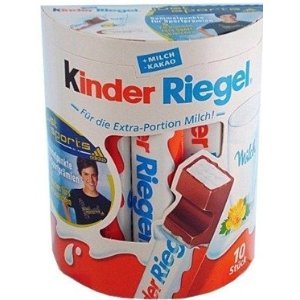 Kinder Riegel Chocolate Sticks (10’s) (Pack of 5) logo
