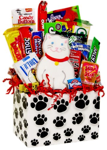 Kitty Cat Paws Retro Candy Gift Basket logo
