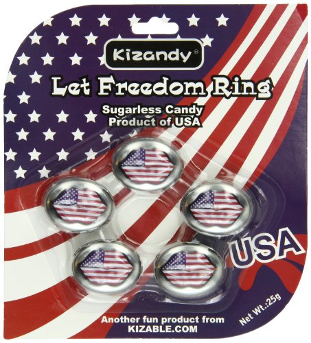 Kizandy Flag Mini Mints Tins Blister Card, American, 5 Count (Pack of 6) logo