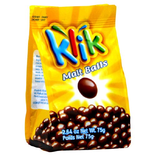 Klik Maltball Chocolate Covered 2.64 Oz. (Pack of 12) logo