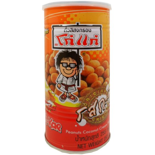 Koh-kae Snack Peanut Coconut Cream Flavour Coated 255 G (8.99 Oz) X 2 Cans logo