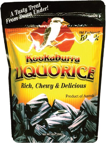 Kookaburra Licorice, Black, 10 ounce Pouches (Pack of 4) logo