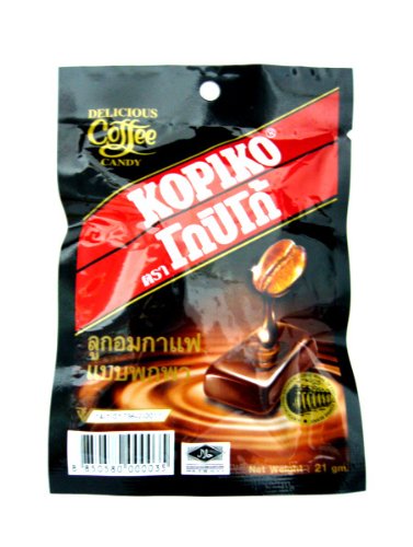 Kopiko Strong Flavor Coffee Beans Hard Candy Wake Up Refreshing Candies 21 G. Product Of Thailand logo