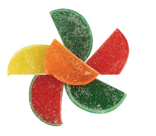 Kosher Assorted Colors and Flavors Fruit Slices 5 Pound Bulk Bag logo