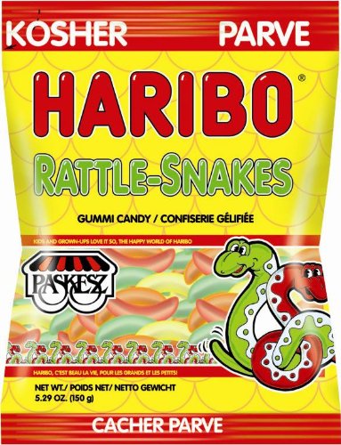 Kosher Haribo Rattle-snakes Gummi Candy (Pack of 6) logo