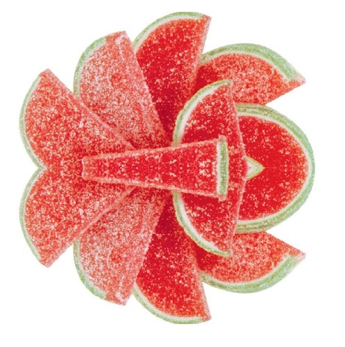 Kosher Red Watermelon Flavored Fruit Slices 5 Pound Bulk Bag logo