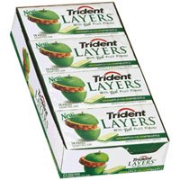 Kraft – Cadbury Adams – Trident Layers Green Apple-pineapple 14 Pc (1 Pack of 12 Items) logo