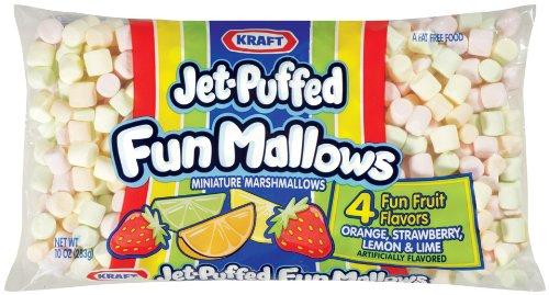 Kraft, Jet-puffed, Fun Mallows, Fruity Flavors, 10oz Bag (Pack of 4) logo