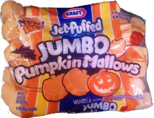 Kraft Jet Puffed Jumbo Giant 28 Oz Pumpkin Mallows Pumpkin Marshmallows Pack of 2 logo