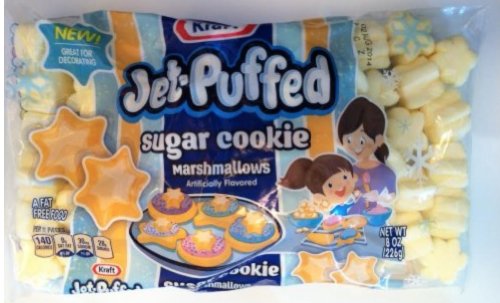 Kraft Jet-puffed Marshmallows – Sugar Cookie Flavor – 8 Oz. Bag logo