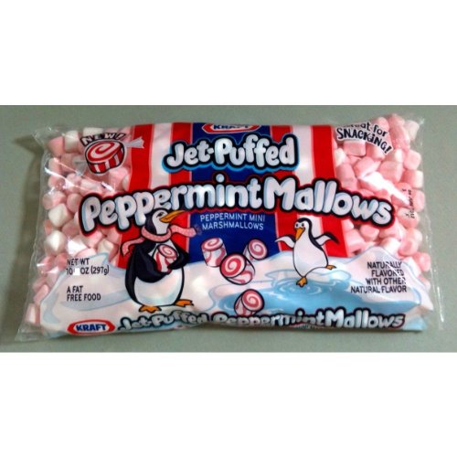 Kraft, Jet-puffed, Peppermint Mini Marshmallows, 10oz Bag (Pack of 3) logo