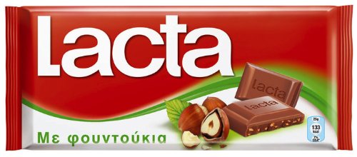 Lacta Greek Chocolate With Hazelnuts – 10 Bars X 85g logo