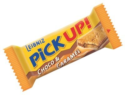 Leibniz Pick Up Bars, Choco Caramel, 48 Bars (28 Grams) logo