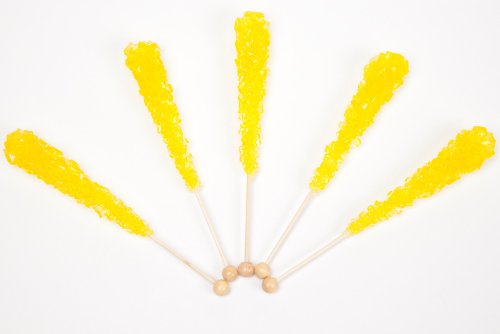 Lemon Wrapped Rock Candy Sticks (10 Pieces) logo