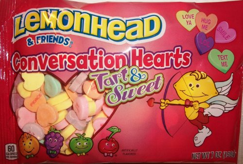 Lemonhead & Friends Tart & Sweet Conversation Hearts 7 Oz Bag logo