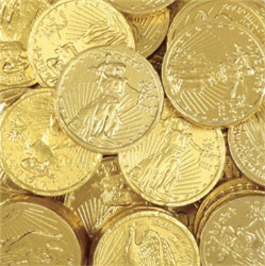 Liberty Gold Coins Solid Milk Chocolate (1/2 Lb – Approx. 46 Pcs) logo