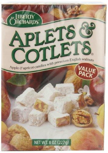 Liberty Orchards Aplets & Cotlets, 8 ounce Boxes (Pack of 6) logo