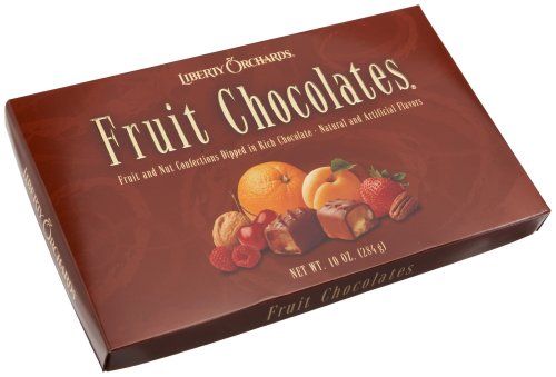 Liberty Orchards Classic Fruit Chocolates, 10 ounce Boxes (Pack of 2) logo