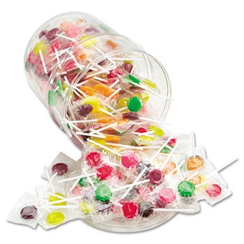 Lick Stix Suckers, Seven Assorted Fruit Flavors, 220/canister By Office Snax (catalog Category: Office Maintenance, Janitorial & Lunchroom / Food & Beverage) logo