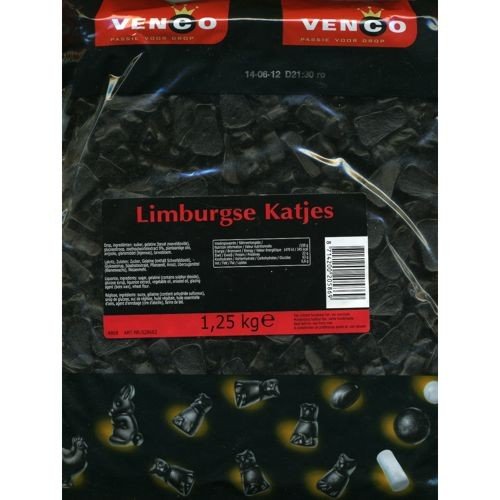 Licorice In 1.25 Kilobag – Venco Limburgse Katjes Drop Sweet (black Cat Kittens Licorice) logo