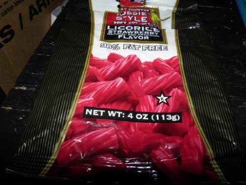 Licorice Strawberry 20 Bags. (4 Oz.) logo