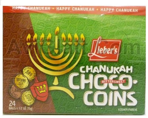 Lieber’s Chanukah Bittersweet Chocolate Coins 24 Bags logo