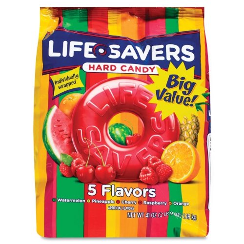 Life Savers 5 Flavors Hard Candies – Cherry, Raspberry, Watermelon, Orange, Pineapple – Individually Wrapped – 2.56 Lb – 1 Pack logo