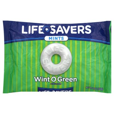 Life Savers, Wint-o-green Hard Candy, 13oz Bag (Pack of 4) logo