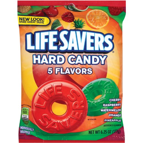 Lifesavers 5 Flavor Hard Candy, 6.25 ounce Bags (Pack of 12) logo