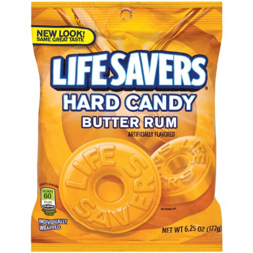 Lifesavers Butter Rum Hard Candy, 6.25 ounce Bags, (Pack of 12) logo