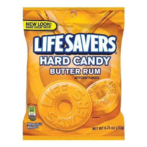 Lifesavers Candy, Individually Wrapped, Butter Rum – 6.25 Oz (2 Pack) logo