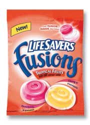 Lifesavers Fusions Tropical Fruits Hard Candy-strawberry & Banana-cherry & Pineapple Single Pack logo