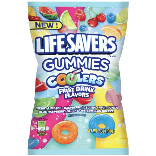 Lifesaver’s Gummies Coolers, 7 ounce Peg Bag (Pack of 12) logo