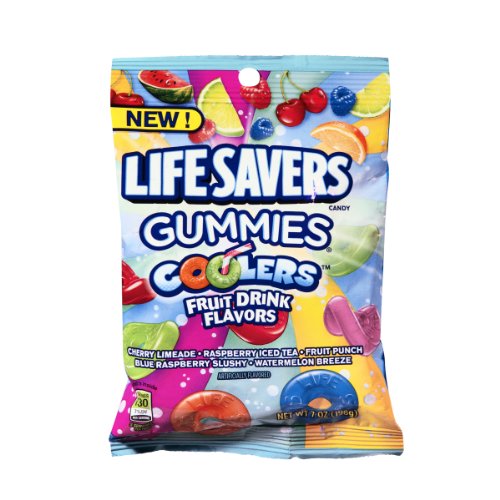 Lifesavers Gummies Coolers Candy Fruit Drink, 7 Oz (Pack of 12) logo