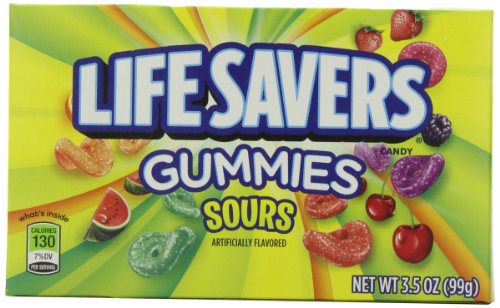 Lifesavers Gummies, Sours, 3.5 ounce Boxes (Pack of 12) logo